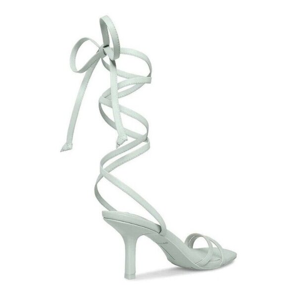 NEW Jalissa Leather Ankle Wrap Dress Heeled Sandals Sz. 8 - Picture 4 of 5